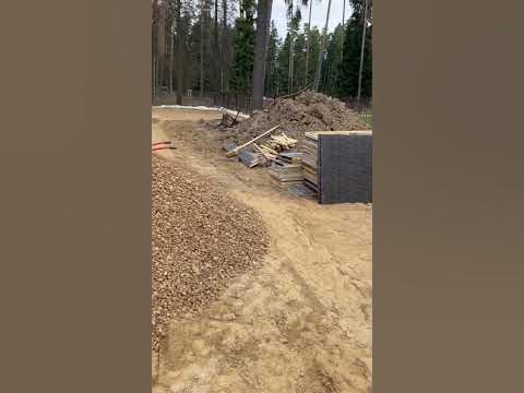 Подушка из песка под фундамент - YouTube