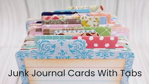 DIY Junk Journal Cards With Tabs Tutorial | Junk Journal Index Cards