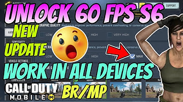 How To UNLOCK [60FPS ]🔥in call of duty mobile season 6 Il codm |I Max fps