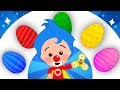 15 Ovos Surpresa Coloridos #1 | Spinner & Canções para Crianças  | Um Herói do Coração