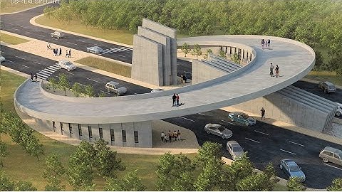 Halabja Flyover City Entrance Gate (Iraq) 3D Model, AutoCAD Modeling Training - Qasim Danish