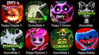 Poppy Playtime Chapter 3,Poppy Playtime Chapter 2,Zoonomaly 1 2 3 4 Mobile,Poppy Playtime 3 Roblox
