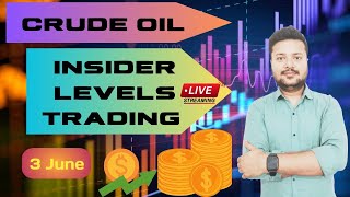 CRUDE OIL LIVE TRADING | INSIDER LEVELS TRADING | 3 JUNE