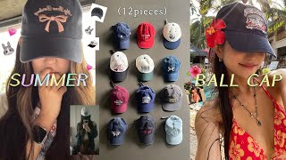 🧢찐 모자 덕후의 ✷ 핏 예쁘고 핫한 12가지 볼캡 모음.zip.🌺🌴👔 l +요즘 최애 ootd까지..💗ㅣ여름 볼캡 모자 추천ㅣ마리떼, 시엔느, 에이이에이이, 파르티멘토, MLB