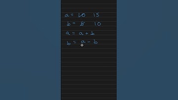 Intercambiar el valor de dos variables sin usar una tercera variable #programming