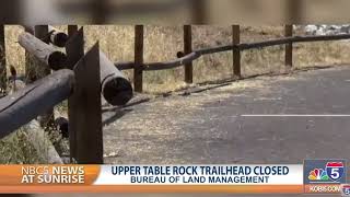 Upper Table Rock trailhead closed