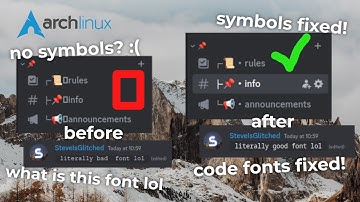 🛠️ Fix "code" fonts and symbols (not only in Discord!) - Arch Linux