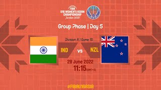 India v New Zealand | Full Basketball Game | FIBA U16 Women's Asian Championship 2022