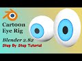 How to make cartoon oval eyes rigging in Blender 2.8 