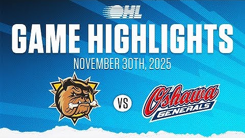 OHL-hoogtepunten: Brantford Bulldogs @ Oshawa Generals 30 november 2025