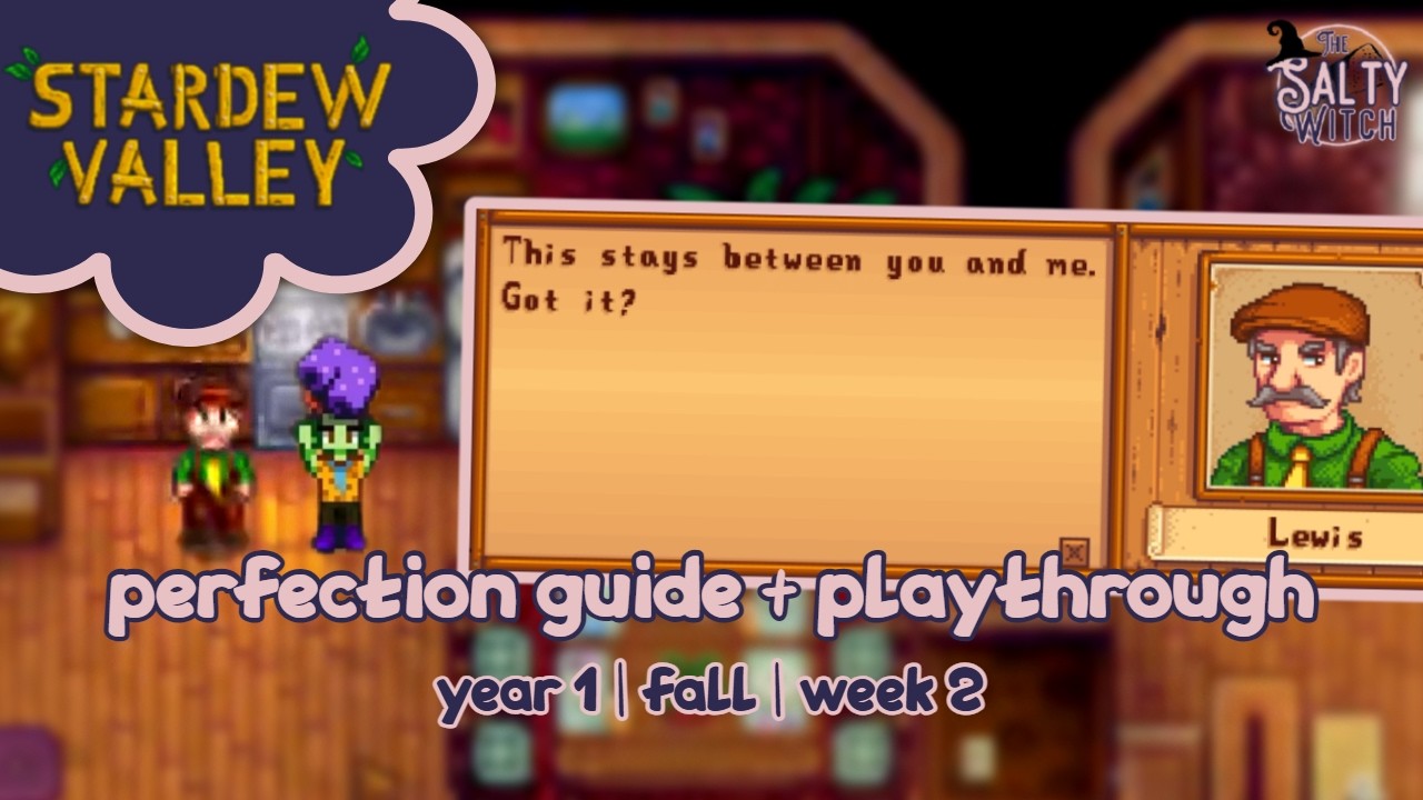 Stardew Valley Perfection Guide + Playthrough // Year 1 - Fall - Week 2 - YouTube
