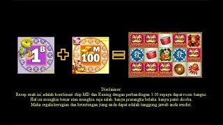 Bundle Chip 1.1B atau MD 1B dan Kuning 100M Koin Emas D MD Cip ungu biasa Cip Player Higgs Domino Island