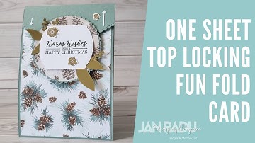 One Sheet Top Locking Fun Fold Card | STEP BY STEP | Stampin