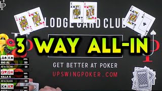 HUGE 3-WAY ALL-IN! KK VS QQ VS AK!