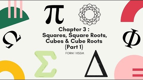 Mathematics Form 1 KSSM - Chapter 3 (Squares, Square Roots, Cubes & Cube Roots) - Part 1