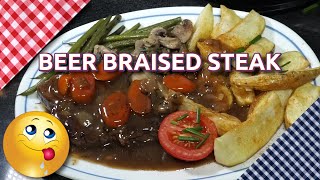 Beer Braised Steak | Crock Pot | Slow Cooker Method 😋🇬🇧