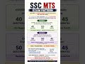 SSC MTS Exam Pattern and Syllabus #upsc #shorts