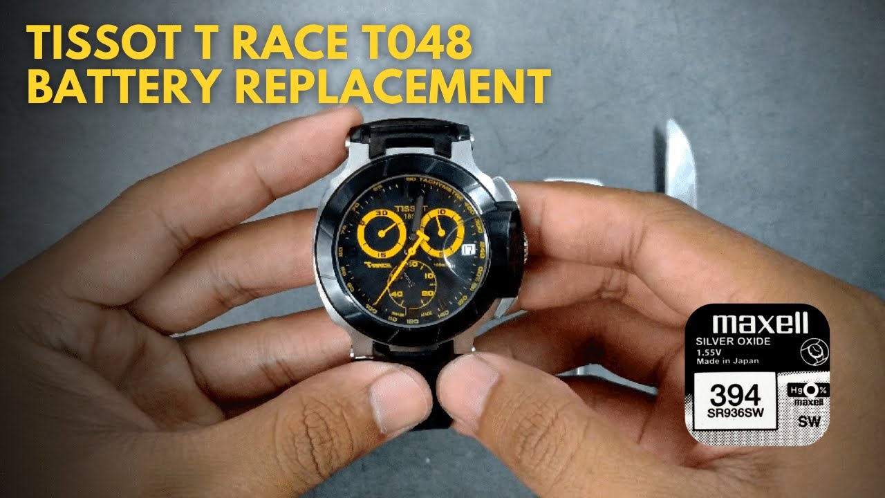 How To Change Battery Tissot T-Race T048.417 - YouTube
