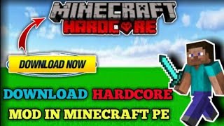 Hardcore mod download for mcpe | mcpe hardcore mode | hardcore in minecraft bedrock edition #day6 screenshot 4