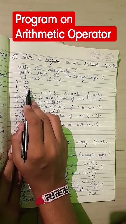Very easy explanation of program on arithmetic operator | Arithmetic ...