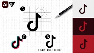 TikTok Logo Design in Illustrator 2025 | Modern Logo Tutorial |Professional Logo Making Step by Step