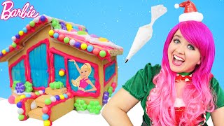 How To Make a Barbie Cookie Dreamhouse | DIY Candy Gingerbread House