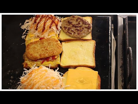 베이컨 치즈 샐러드 베이글, 베이컨 베스트, 불갈비MVP 토스트 | 경기도 수원 이삭토스트 | Bacon Cheese Toast | South Korean Street Food