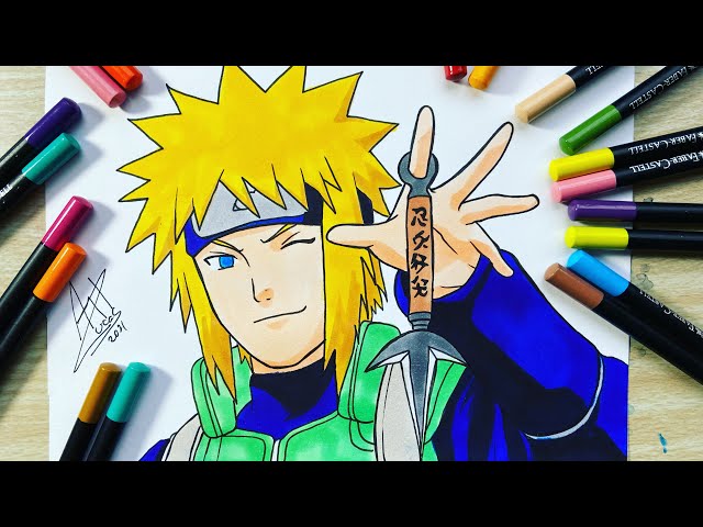 Como Desenhar o Quarto Hokage - Minato Namikaze - Passo a Passo