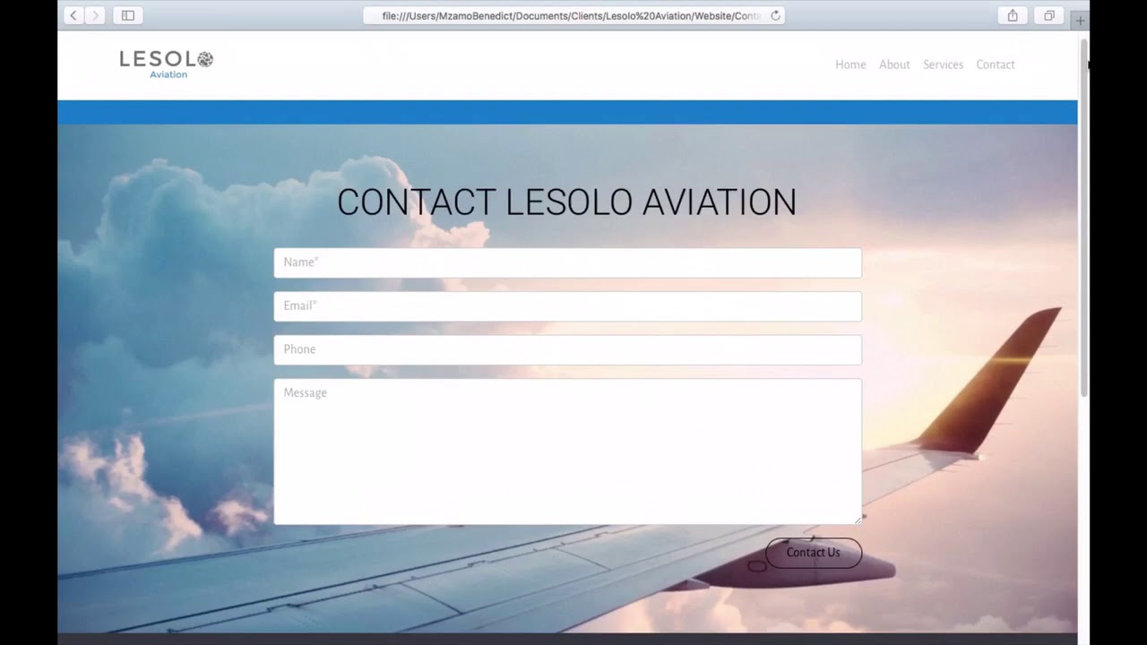 Website Design for Lesolo Aviation