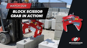Block scissor grab for concrete interlocking blocks