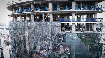 Ifc One Saigon | Cận cảnh lắp tam giác vẩy rồng,  Vệ sinh kính cũ chuẩn bị công tác chào mừng 2-9