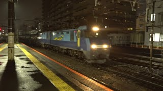 特急 かいじ 47号 竜王行 E353 系 特急形 電車 EH200形 電気機関車 貨物列車 JR東日本 中央本線 八王子駅