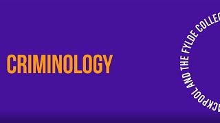 B&FC Criminology - Degree Level