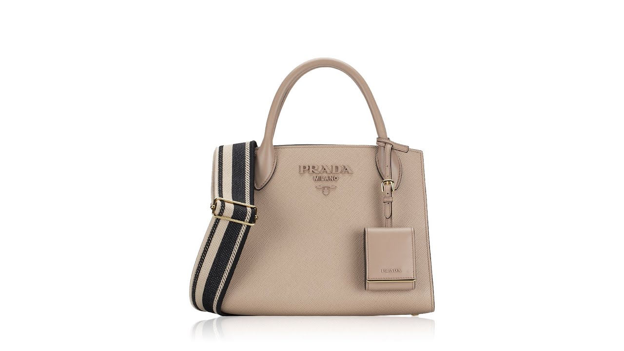 Prada 1BA156 Saffiano Cuir Monochrome Small Bag Cipria
