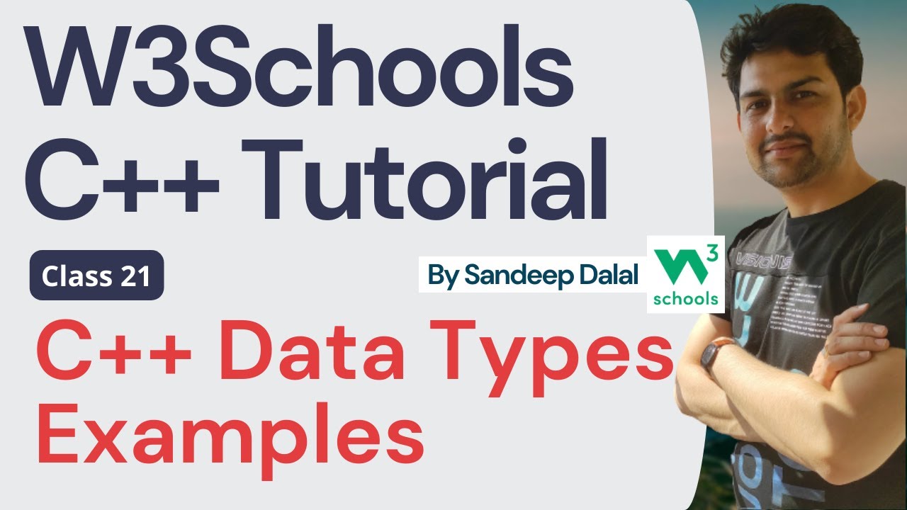 C++ Tutorial • C++ Data Types Examples • W3Schools • Object Oriented ...