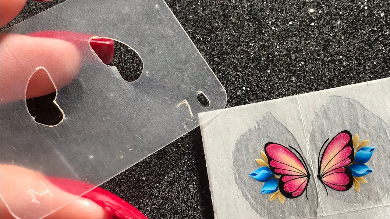 ADESIVO de UNHAS usando MOLDE VAZADO de R$1,00 REAL