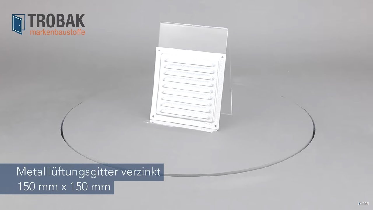 Metall Lüftungsgitter verzinkt 15 x 15 Trobak 0609053826966