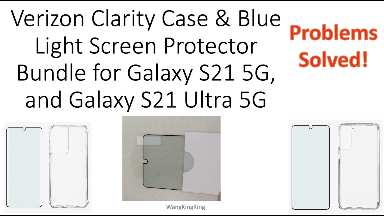 Verizon Clarity Case & Blue Light Screen Protector Bundle for Galaxy