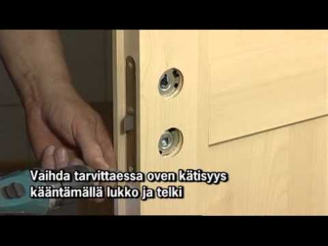 Video: Sisäoven lukituslaite salvalla