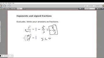 Exponents and signed fractions