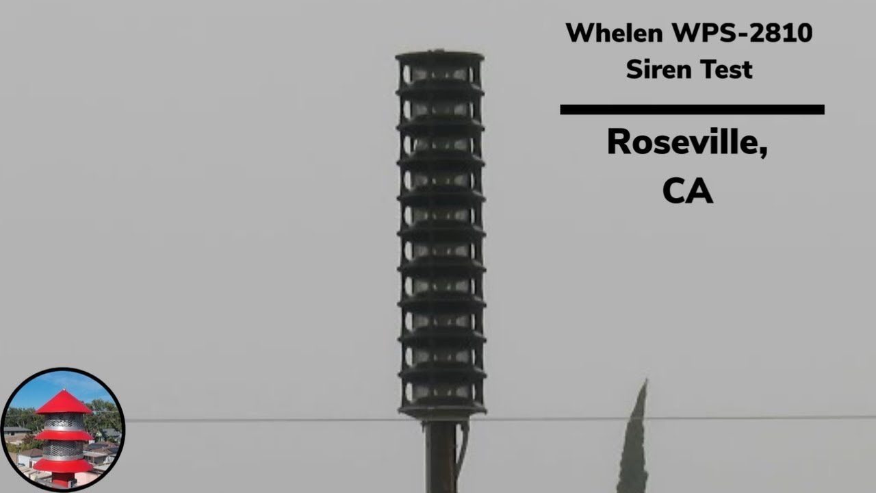Whelen WPS-2810 Siren Test | Roseville California | Full wail and voice ...