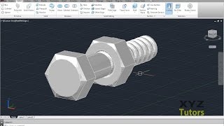 AutoCAD Tutorials: Making 3D Nut+Bolt