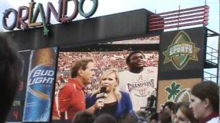 Capital One Bowl 2011 Trophy Presentation- Coach Saban Comments "This was a 60 minute game"