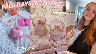 Fall days in my life! Fall sleepover, Painting pumpkins, Fall vibes, and more ☕️🧡 \/\/ Mia Elizabeth