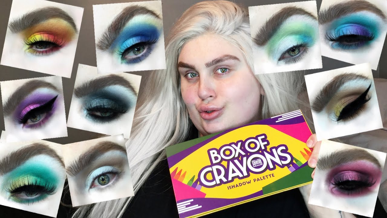 10 Looks 1 Palette THE CRAYON CASE BOX OF CRAYONS YouTube