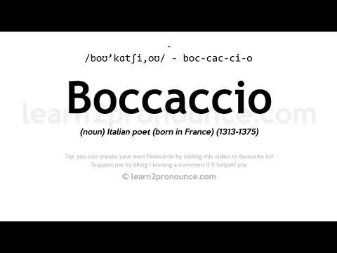 Pronunciation of Boccaccio