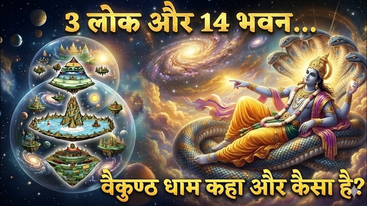 तीन लोक और 14 भुवन का रहस्य | वैकुंठ, स्वर्ग और पाताल लोक की पूरी सच्चाई