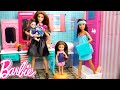 Barbie Family Morning Routine - School Bus & Baby Sister!
