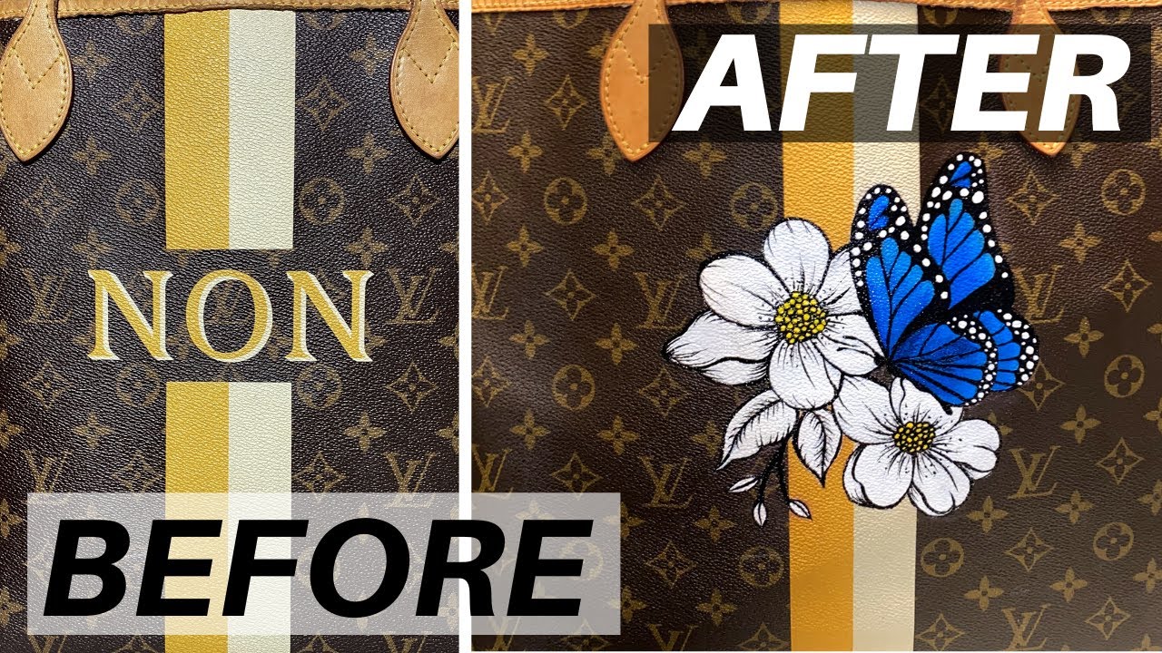 Painting on a Louis Vuitton Bag / step by step 