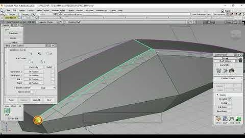 Autodesk Alias II  SPACESHIP STYLING SURFACE CAD TUTORIAL 3